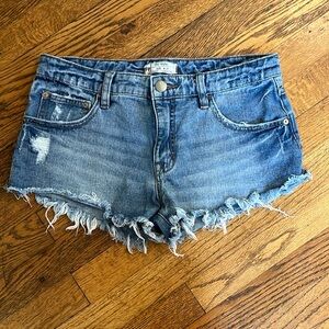 free people jean shorts